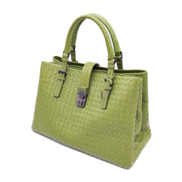 811123002165 2 Bottega Veneta Intrecciato Tote Bag Leather Green