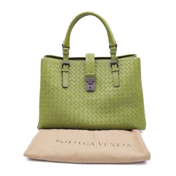 811123002165 8 Bottega Veneta Intrecciato Tote Bag Leather Green