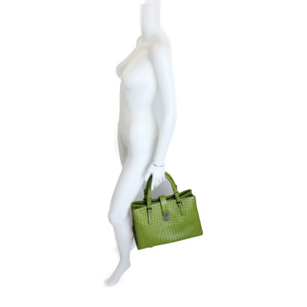 811123002165 9 Bottega Veneta Intrecciato Tote Bag Leather Green