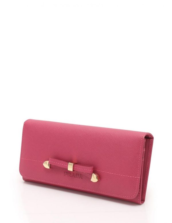 815053002137 2 PRADA Saffiano Long Wallet Pink