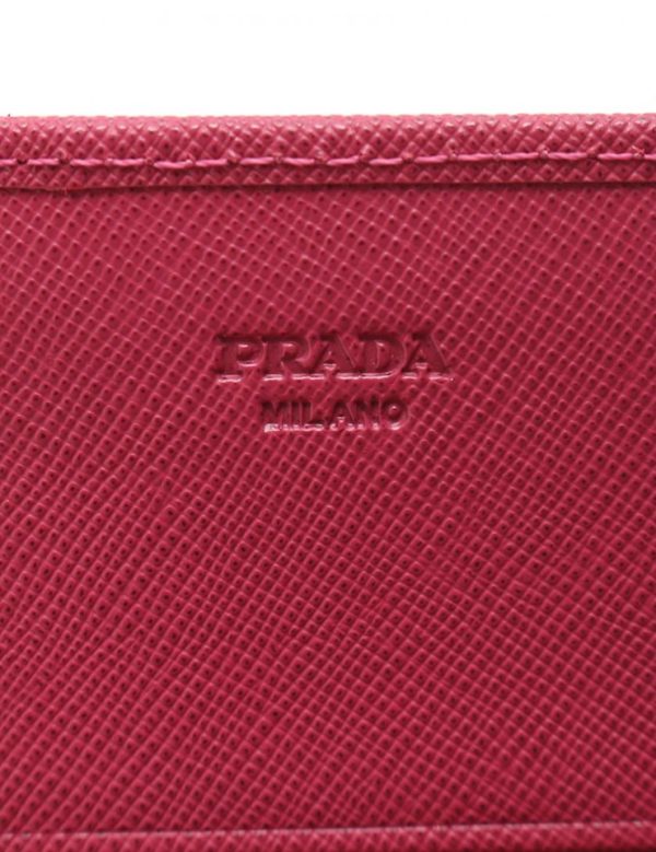 815053002137 5 PRADA Saffiano Long Wallet Pink