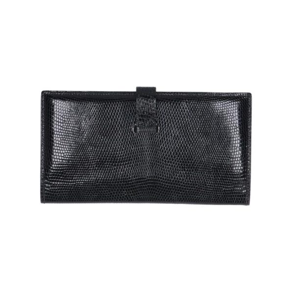 82499 2 Hermes Bairn H Logo Gold Fittings Lizard Black