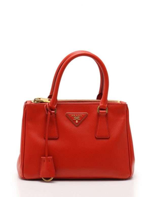 827053001307 1 PRADA Saffiano Handbag Red