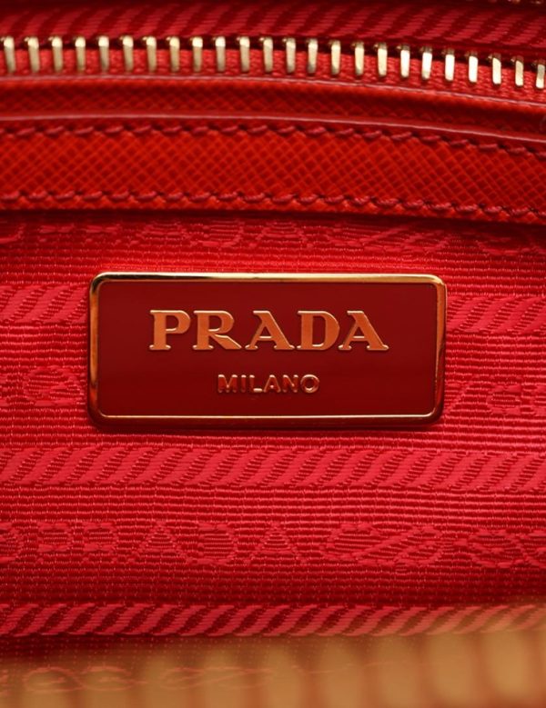 827053001307 6 PRADA Saffiano Handbag Red