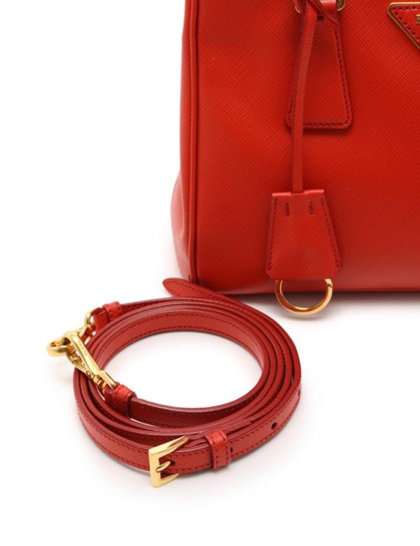 827053001307 8 PRADA Saffiano Handbag Red