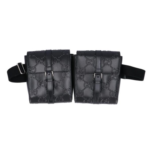 82750 1 Gucci GG Embossed Waist Black