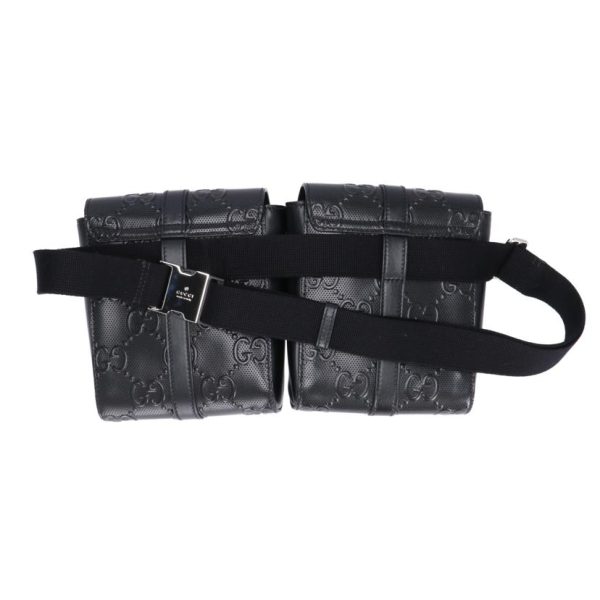 82750 2 Gucci GG Embossed Waist Black