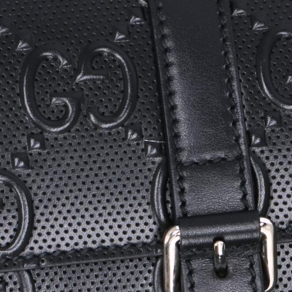 82750 7 Gucci GG Embossed Waist Black