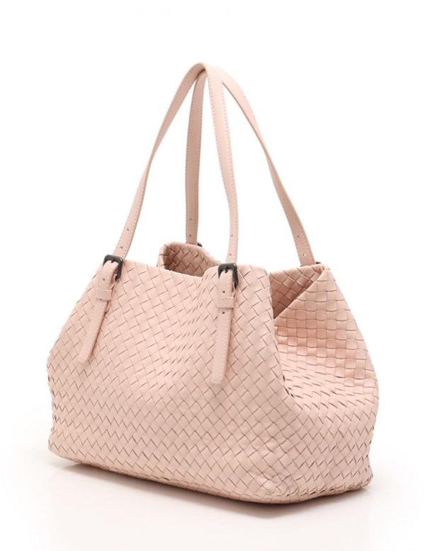 828083002153 2 Bottega Veneta Intrecciato Small Chester Bag Leather Pink