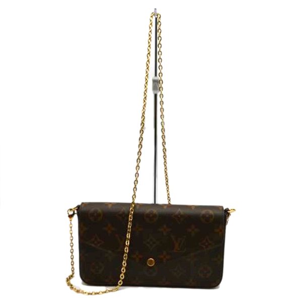 83034 1 Louis Vuitton Pochette Monogram Handbag Brown