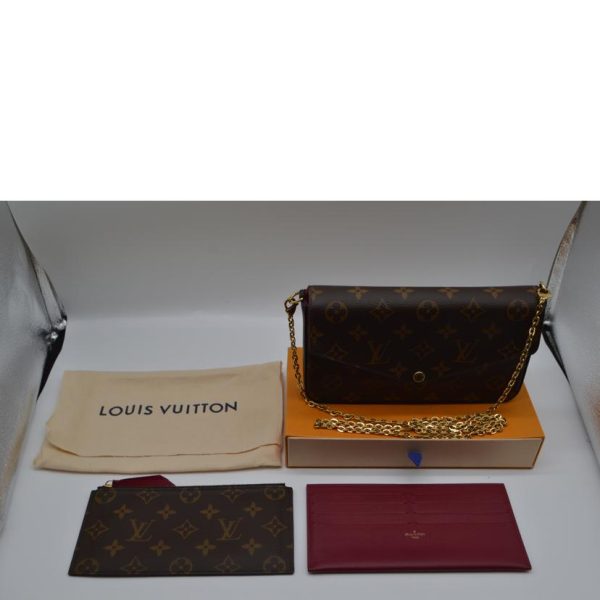 83034 13 Louis Vuitton Pochette Monogram Handbag Brown