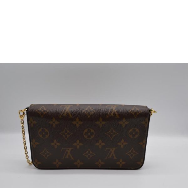 83034 4 Louis Vuitton Pochette Monogram Handbag Brown