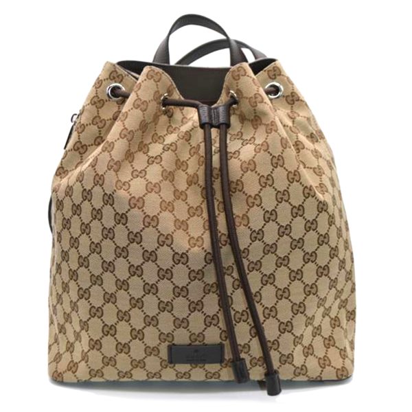 85549 1 Gucci GG Canvas Day Backpack Brown