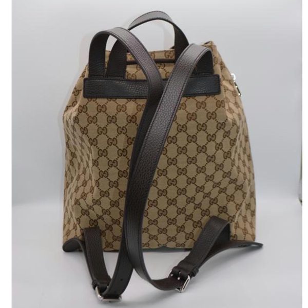 85549 2 Gucci GG Canvas Day Backpack Brown