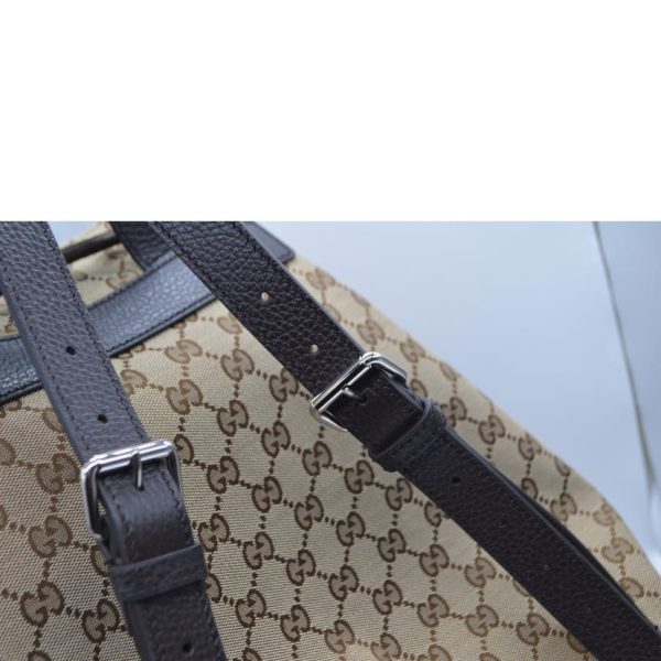 85549 5 Gucci GG Canvas Day Backpack Brown