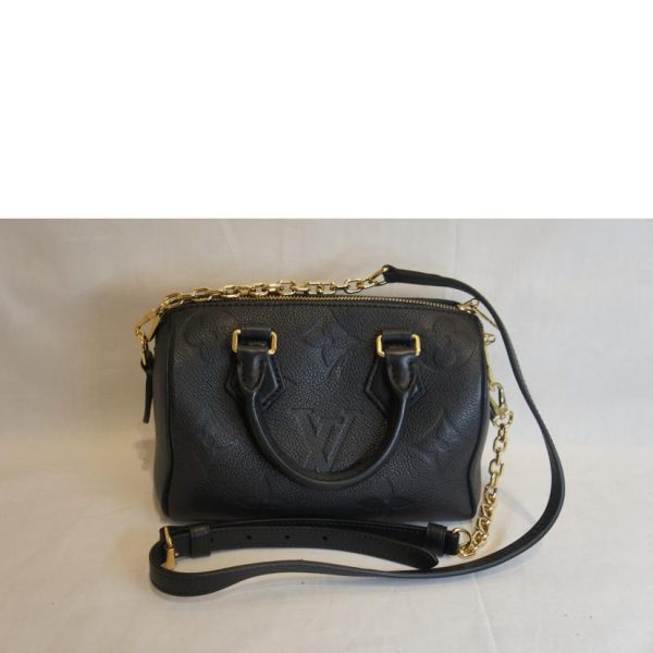 86099 2 Louis Vuitton Bandouliere Emplant 20 Speedy Bag Black