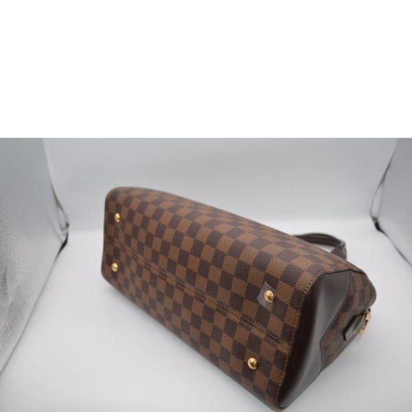 86232 3 Louis Vuitton Kensington Bowling Damier Handbag Brown