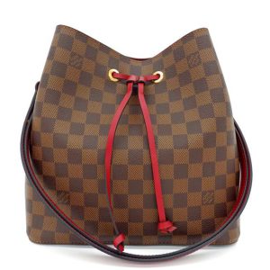 86575 1 Louis Vuitton Damier Ebene Shoulder Bag Kaisa Tassel Leather