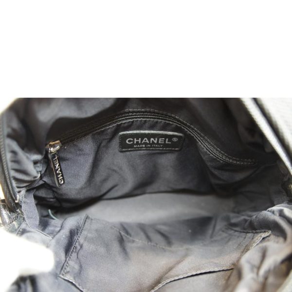 86693 5 Chanel Paribi Ritz Backpack Shoulder Bag Black