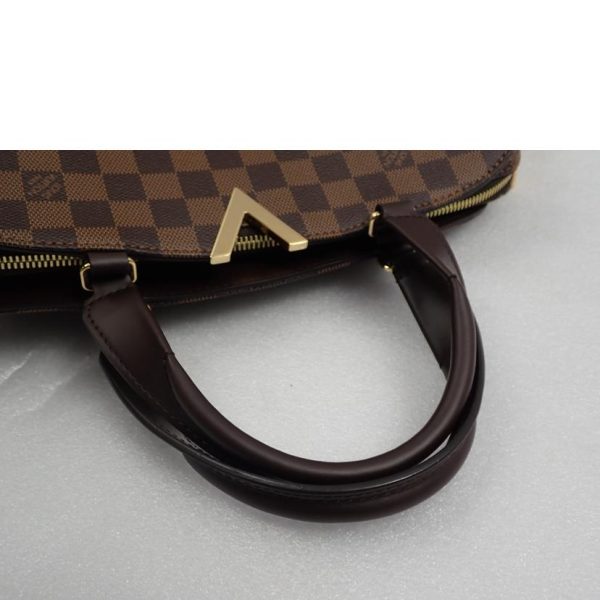 86776 4 Louis Vuitton Kensington Damier Ebene Hand Bag Brown