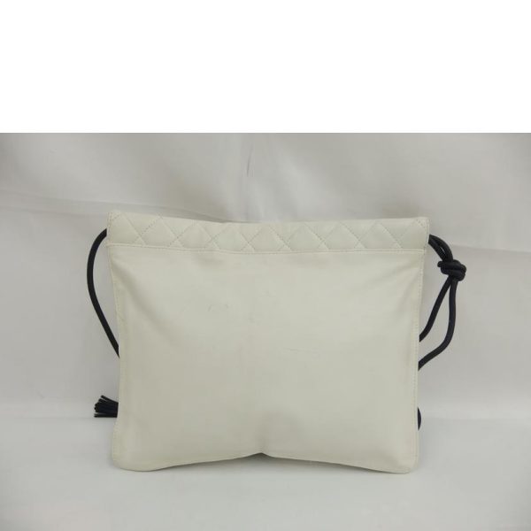 86822 2 Chanel Cambon Line Shoulder Bag White