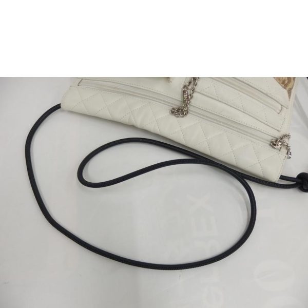 86822 3 Chanel Cambon Line Shoulder Bag White