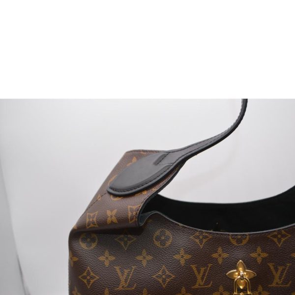 86885 7 Louis Vuitton Flower Hobo Monogram Handbag Brown