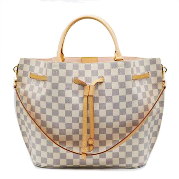 86915 1 Louis Vuitton Girolatta Damier Azur Handbag White