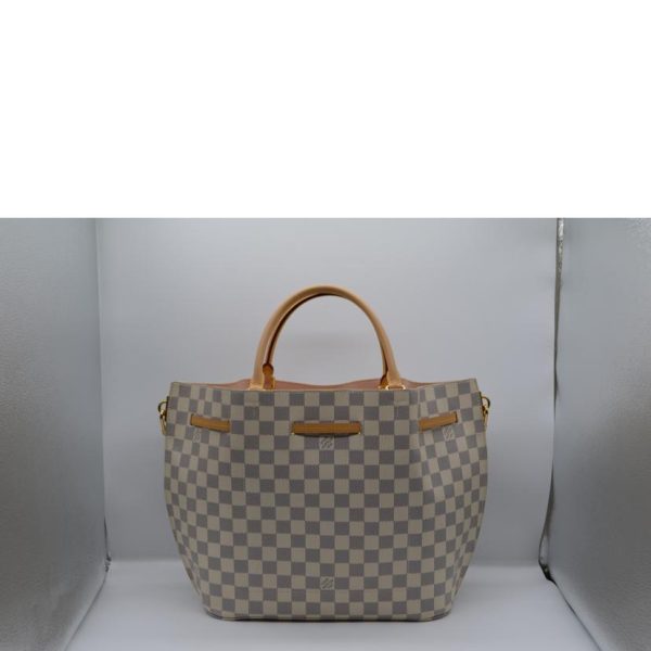 86915 2 Louis Vuitton Girolatta Damier Azur Handbag White