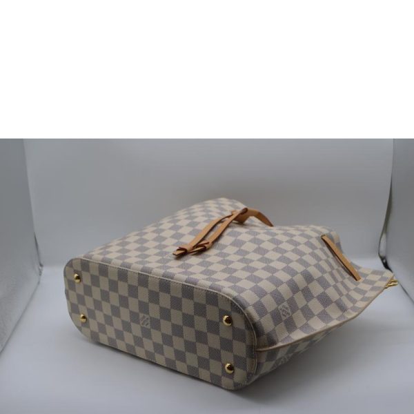 86915 3 Louis Vuitton Girolatta Damier Azur Handbag White