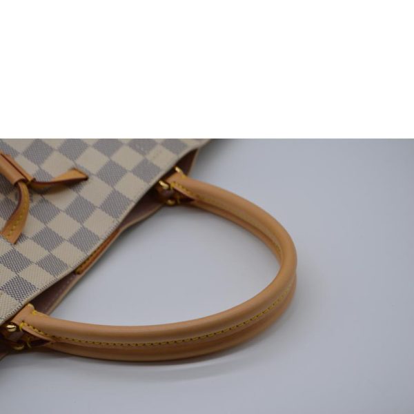 86915 4 Louis Vuitton Girolatta Damier Azur Handbag White