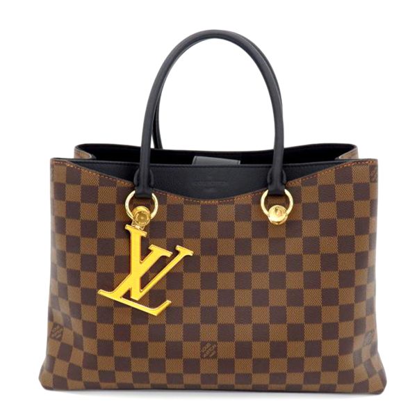 87084 1 Louis Vuitton Riverside Damier Handbag Brown