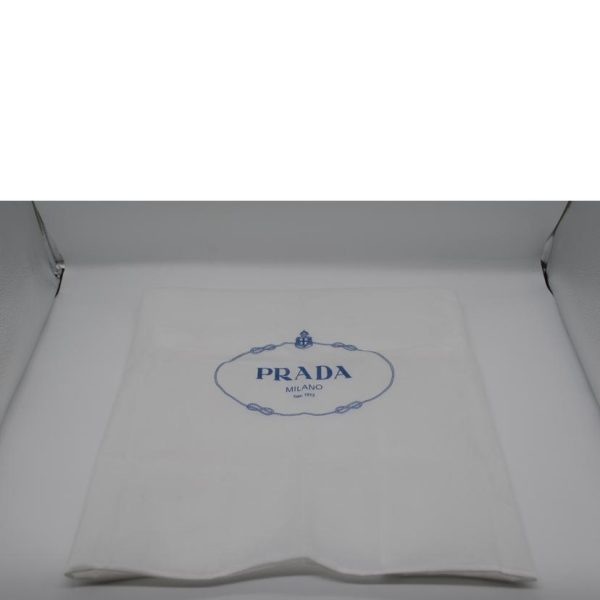 87202 7 Prada Logo Jacquard Leather Hand Bag Brown