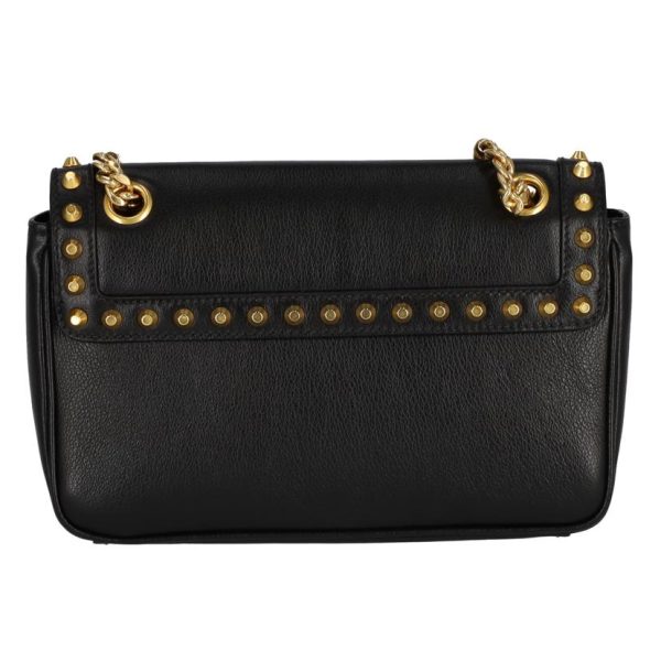 87522 2 Prada Studded Chain Shoulder Bag Black