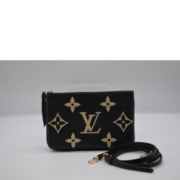 88499 2 Louis Vuitton Pochette Empreinte Shoulder Bag Black