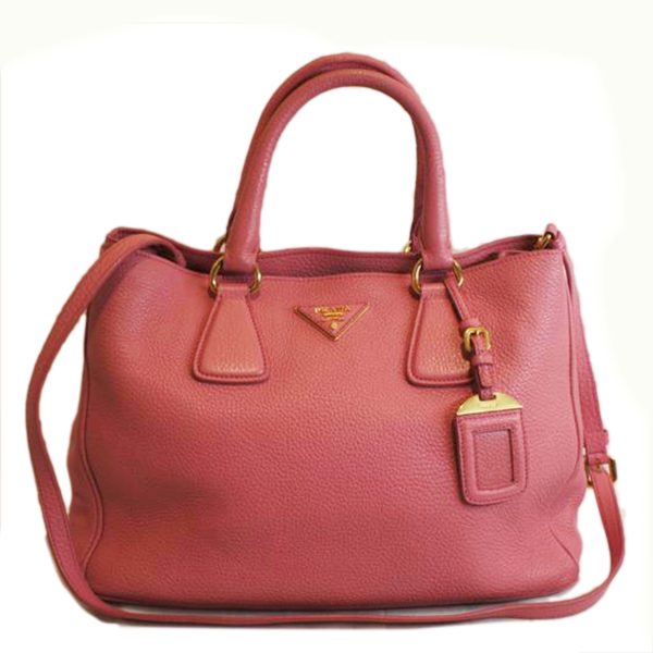 88612 1 Prada Medium Leather Handbag Pink