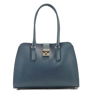 886554 01 Furla Tote Bag Peggy Leather Black