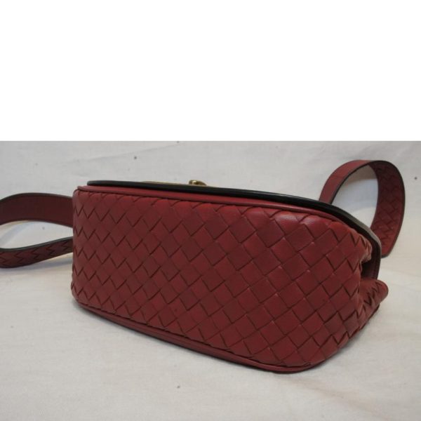 89425 3 Bottega Veneta Intrecciato Shoulder Bag Red