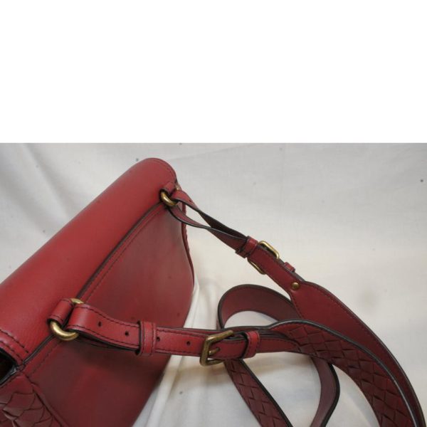 89425 4 Bottega Veneta Intrecciato Shoulder Bag Red