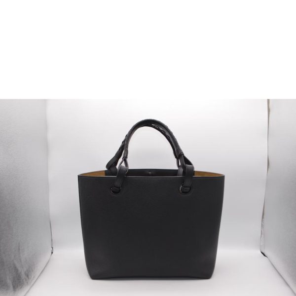 89542 2 Loewe Anagram Leather Small Tote Bag Noir