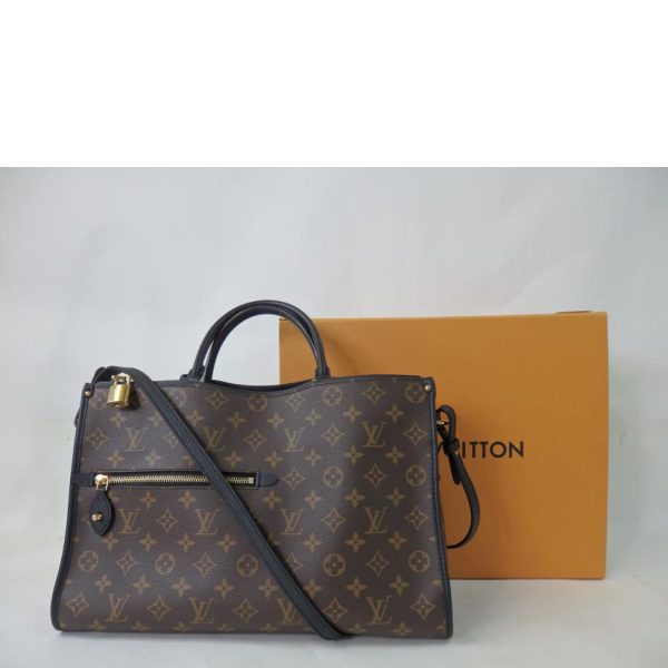 89665 7 Louis Vuitton Popin Court MM Monogram Bag Noir