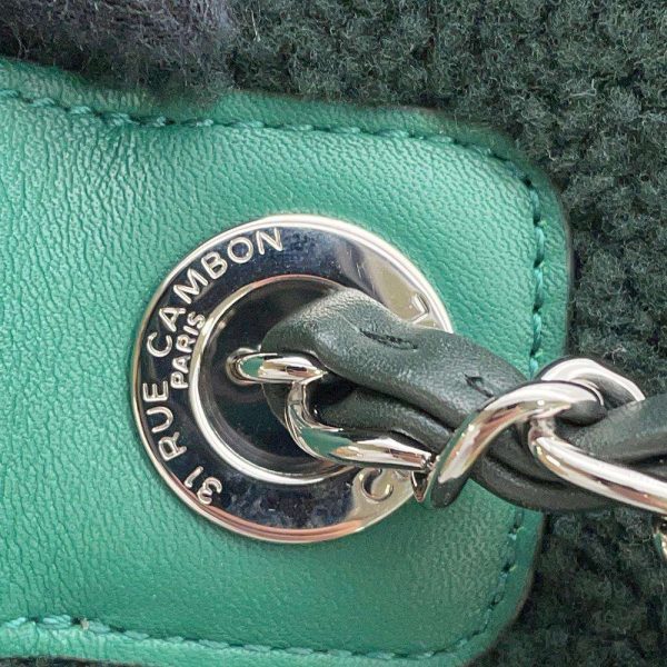 8976994 11 Chanel Deauville Line Logo Mouton Bag Green