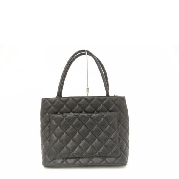 89852 2 Chanel Caviar Skin Reprint Tote Bag Black