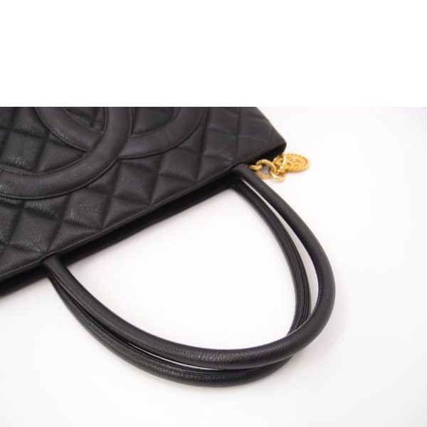 89852 4 Chanel Caviar Skin Reprint Tote Bag Black