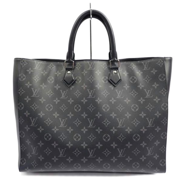 89915 1 Louis Vuitton Grand Sac Monogram Eclipse Bag Black