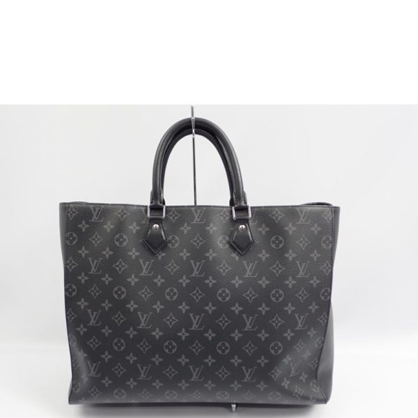 89915 2 Louis Vuitton Grand Sac Monogram Eclipse Bag Black