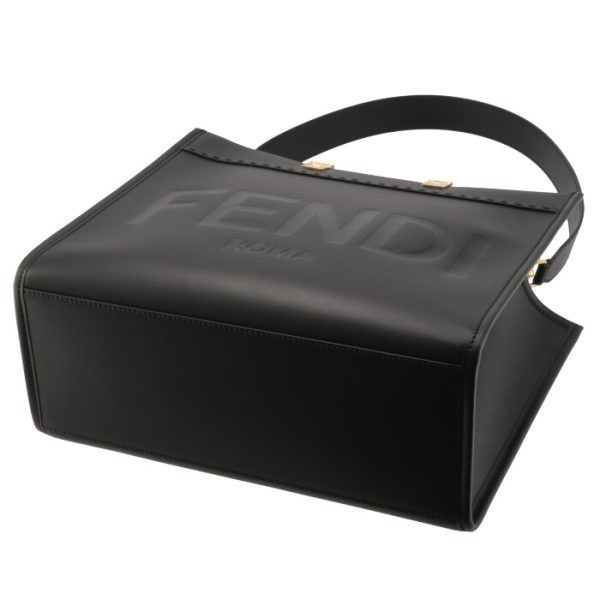 8bh386abvlf0kur 3 Fendi Sunshine Roma Tote Bag Black