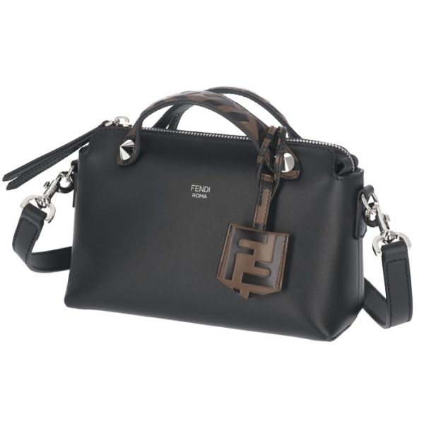 8bl145a6cof147m 1 Fendi By The Way FF Logo Shoulder Bag Black