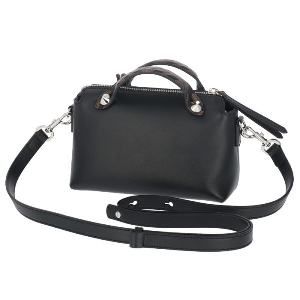 8bl145a6cof147m 2 Fendi By The Way FF Logo Shoulder Bag Black