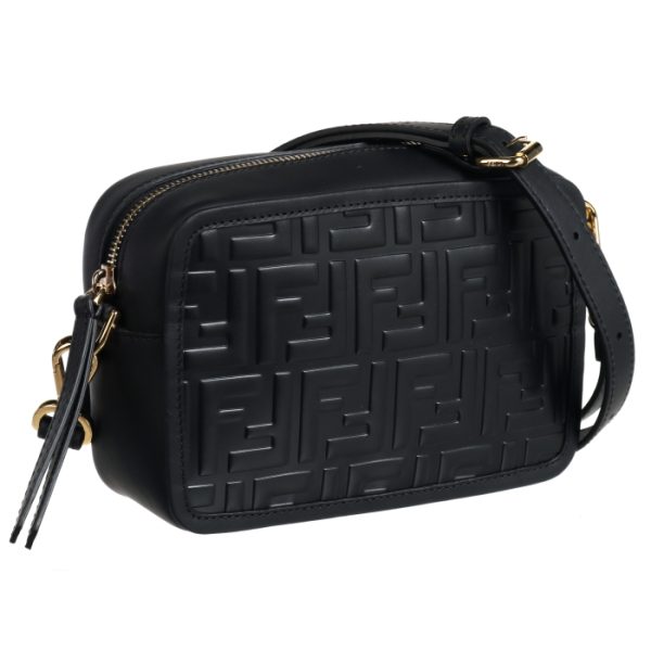 8bs019a4k5f0kur Fendi Mini Shoulder Camera Bag Black